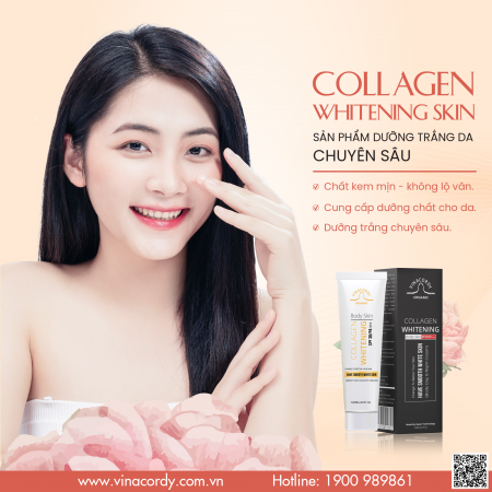 Kem Body Dưỡng Trắng Da - Giảm Nhăn Collagen Whitening Body Skin VIB-116