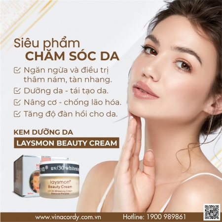 Kem dưỡng trắng da, mờ nám, tàn nhang ngăn lão hóa Laysmon Beauty Cream Cao Cấp LM-100