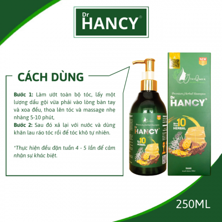 (12 Chai) Dầu gội Thảo Dược Cao Cấp Dr.Hancy - 250ml - HA-300