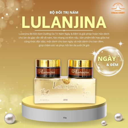 Hộp Đôi Kem Dưỡng Da Sâm Linh Chi Lulanjina Ngày và Đêm - 50g/2 hủ